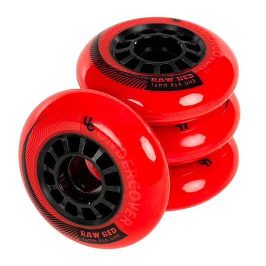 Ruedas Undercover RAW 76mm 85A Rojo Bullet (Pack 4)